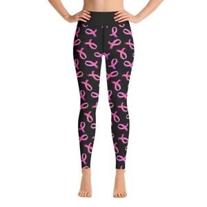 Handy Spandy Breast Cancer Ribbon workout Cropped Pants - EUC - L